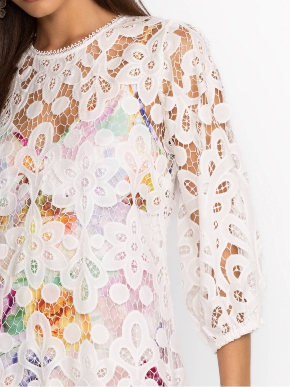 Johnny was Lisetta lace mini dress with floral slip - Picture 6 of 11
